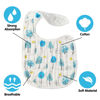 Picture of Zainpe 6Pcs Snap Muslin Cotton Bibs for Baby Bear Fox Deer Dog Bib Adjustable Machine Washable Burp Cloths with 6 Absorbent Soft Layers for Unisex Infant Newborn Toddler Drooling Feeding Teething