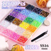 Picture of 12600Pcs Resin Jelly Rhinestones with Tweezers for Crafting, Mixed-Color 4mm Flatback Gems, Bedazzling Crystal with 3Pcs 10ml B7000 Jewelry Glue for DIY Crafts Clothing Tumblers Shoes Nail Art