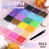 Picture of 24000Pcs Resin Jelly Rhinestones with Tweezers for Crafting, Mixed-Color 3mm Non Hotfix Flatback Gems, Bedazzling Crystal for DIY Crafts Clothing Tumblers Mugs Shoes Fabric Decor Nail Art Makeup