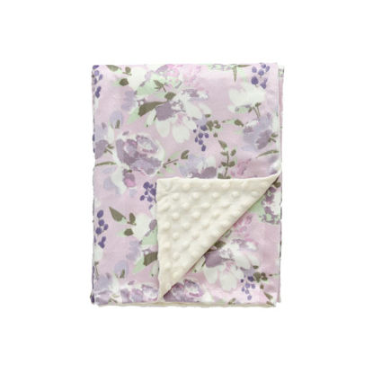 Picture of CREVENT Baby Girls Blanket for Crib Stroller Cot Cradle Car, Supper Soft and Pretty - Lavender Grapes 30x40 Inches