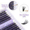 Picture of Cluster Eyelashes 30D/40D 240PCS 16-20mm Mixed Individual Lashes C/D Curl 0.07mm Matte Black Cluster Eyelash Extensions Soft Lightweight Individual Lashes Cluster 3D Effect (30/40D-C, 16-20mm Mixed)