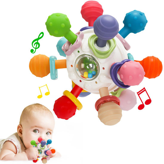 Picture of Baby Montessori Sensory Toys for 0-6 6-12 Months, Food Grade Teething Toys for Babies 0 3 6 9 12 18 Months, Newborn Infant Learning Developmental Toys Gifts for 1 2 Year Old Boys Girls