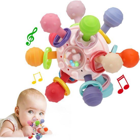 Picture of TOHIBEE Baby Montessori Sensory Toys for 0-6 6-12 Months, Food Grade Teething Toys for Babies 0 3 6 9 12 18 Months, Newborn Infant Learning Developmental Toys Gifts for 1 2 Year Old Boys Girls