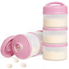 Picture of Termichy Stackable Formula Dispenser Portable Milk Powder Container, 2 Pack, Baby Pink