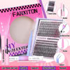 Picture of DIY Lash Extension Kit Natural Lash Clusters 30D+40D Mix 9-16 mm D Curl lndividual Lashes Lash Remover 280 pcs Wispy Eyelash Extension Kit with Lash Bond and Seal and Lash Tweezers by FANXITON