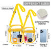 Picture of Fibrdoo Clear Crossbody Purse Bag, Clear Bag Stadium Approved with Front Pocket for Concerts Sports Festivals (Yellow-large)