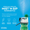 Picture of O2COOL Mist 'N Sip Misting Water Bottle 2-in-1 Mist And Sip Function With No Leak Pull Top Spout Sports Water Bottle Reusable Water Bottle - 20 oz (Lacrosse)