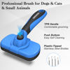 Picture of Swihauk Self Cleaning Slicker Brush - Skin Friendly Deshedding Grooming Tool for Dogs & Cats, Suitable for Shedding & Haired Pets, with Pet Supplies Accessories, Blue