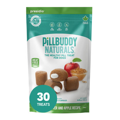 Picture of Presidio Pill Buddy Naturals - PB & Apple Recipe Pill Hiding Treats for Dogs - Make A Perfect Pill Concealing Pocket Or Pouch for Any Size Medication - 30 Servings