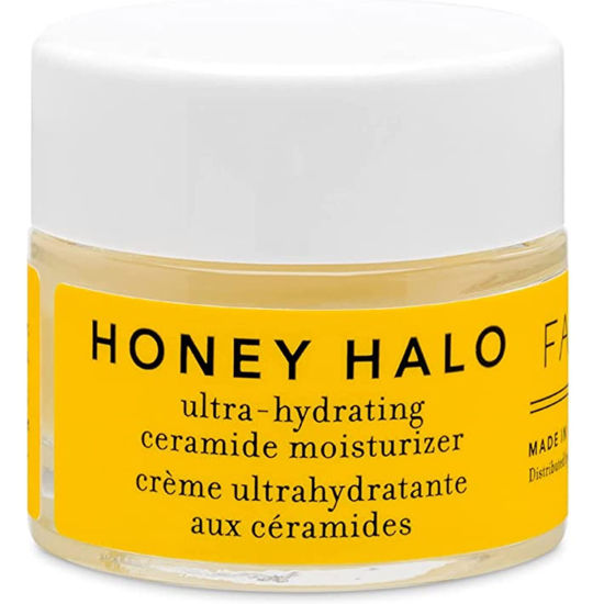 Picture of Farmacy Ceramide Face Moisturizer - Honey Halo Hydrating Facial Moisturizer for Dry Skin - Plumps, Soothes + Restores Skin with Potent Ceramides + Buckwheat Honey for a Dewy, Healthy Glow (9ml)