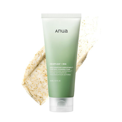 Picture of ANUA Heartleaf Quercetinol Pore Deep Cleansing Foam, Facial Cleanser, for Double Cleansing, BHA, Hyaluronic Acid, Glycerin, Face Wash, Blackhead Remover, Korean Skincare (150ml/5.07 fl.oz.)