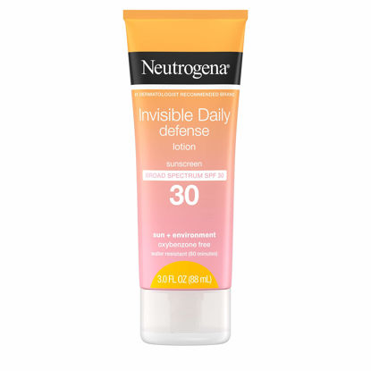 Picture of Neutrogena Invisible Daily Defense Sunscreen Lotion, Broad Spectrum SPF 30, Oxybenzone-Free & Water-Resistant, Sun & Environmental Aggressor Protection, Antioxidant Complex, 3.0 fl. oz