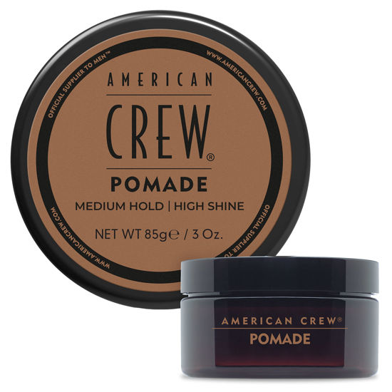 Picture of American Crew Men's Hair Pomade, Like Hair Gel with Medium Hold & High Shine, 3 Oz (Pack of 1)