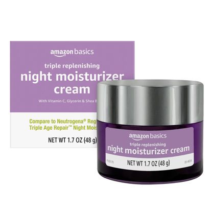 Picture of Amazon Basics Triple Replenishing Moisturizer, Night Cream, 1.7 Ounces, 1-Pack