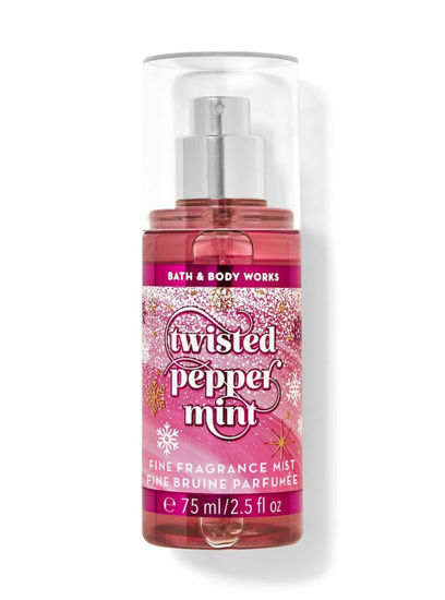 Picture of Bath & Body Works Twisted Peppermint Fine Fragrance Mist Travel Size Mini Purse Spray 2.5 Ounce (Twisted Peppermint)