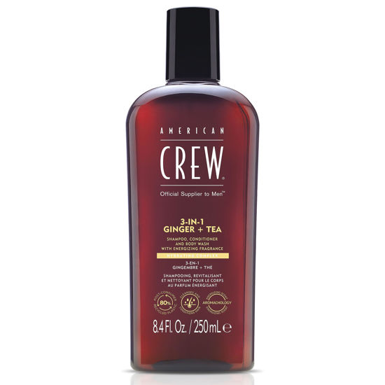 Picture of AMERICAN CREW 3-IN-1 GINGER + TEA Shampoo, Conditioner and Body Wash, 8.4 Fl Oz (Pack of 1)