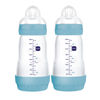 Picture of MAM Easy Start Matte Anti-Colic Baby Bottles, Medium Flow Nipples, Baby Boy, 9 oz (2 Count), Blue