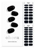 Picture of ohora Semi Cured Gel Nail Strips (N Onyx) - Dark, Solid, Works with Any UV/LED Nail Lamps, Salon-Quality, Long Lasting, Easy to Apply & Remove - Includes 2 Prep Pads, Nail File & Wooden Stick