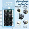 Picture of KevKev Lash Clusters 72 Pcs Cluster Lashes Special Spin Mirror Case DIY Lash Extension Soft & Comfortable Eyelash Clusters Thin Band Eyelashes with Mirror Easy to Apply (Cyclone,C-10-16mix)