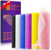 Picture of 6 Pieces African Bath Sponge African Net Long Net Bath Sponge Exfoliating Shower Body Scrubber Back Scrubber Skin Smoother,Great for Daily Use (Pink, Yellow, Purple, Blue, Black, Off-White)