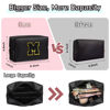 Picture of TOPEAST Initial Cosmetic Bag for women, Preppy Small Makeup Bag, PU Leather Waterproof Toiletry Bag, Monogrammed Birthday Gifts For Women, Stuff for girls (Black S)