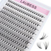 Picture of Individual Lashes 240pcs DIY Eyelash Extension 20D C Curl Cluster Lashes Natural Look Long Individual Lash Extensions Volume Lash Cluster Eyelashes (20D-0.10C-9-16mm)