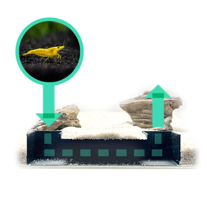 Picture of Aquarium Shrimp Tunnel - Aquarium Fish Tank Decor (Large, Black)