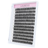 Picture of Individual Lashes 240pcs DIY Eyelash Extension 40D D Curl Cluster Lashes Natural Look Long Individual Lash Extensions Volume Lash Cluster Eyelashes (40D-0.07D-18mm)