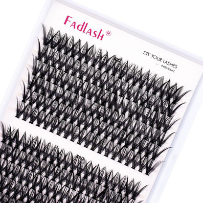 Picture of Individual Lashes 240 30D+40D D Curl Lash Clusters Individual Lash Extensions Cluster Lashes Natural Look Eyelash Clusters Lash Extension Supplies (30D/40D-0.07D, 10mm)