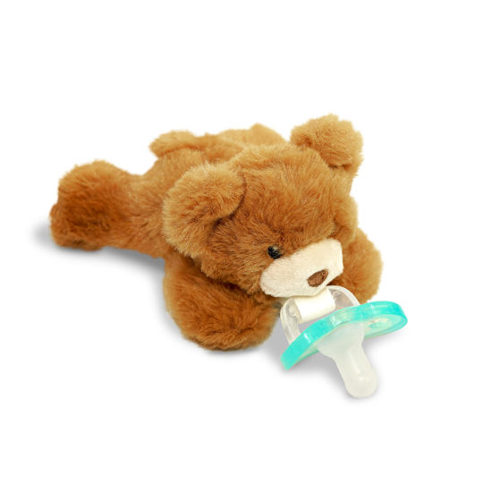 Picture of RaZbaby RaZbuddy JollyPop Pacifier Holder w/Removable Baby Pacifier - 0m+ - BPA Free (Bear)