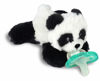 Picture of RaZbaby JollyPop Pacifier, Holder w/ Detachable Baby Pacifier, Stuffed Animal RaZbuddy, All Ages 0M+, 100% Medical Grade USA Made Silicone Pacifier, Machine Washable, Textured & Easy to Hold - Panda