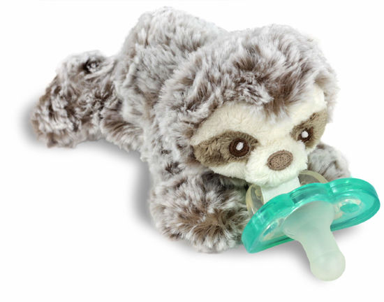 Picture of RaZbaby RaZbuddy JollyPop Pacifier Holder w/Removable Baby Pacifier - 0m+ - BPA Free - (Sloth)