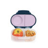 Picture of b.box Snack Box for Kids & Toddlers: 2 Compartment Containers, Mini Bento Lunch Box. Leak Proof, BPA free. Ages 4 months+ (Indigo Rose, 12oz capacity)