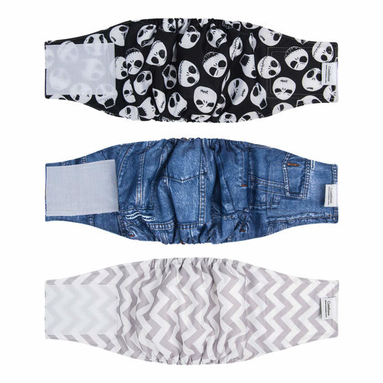 Picture of CuteBone Dog Belly Bands for Male Dogs Wraps Washable Doggie Diapers DM06XS