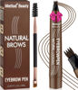 Picture of iMethod Eyebrow Pen - Eyebrow Pencil Magical Upgraded Eye Brow Pencils for Women with 4 Fork Tip & Spoolie Brush for Hair-Like Natural Brows, Last All-Day, Microblading Eyebrow Pen, Dark Brown