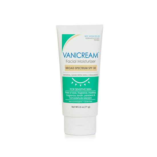 Picture of Vanicream Facial Moisturizer with SPF 30 - Mineral Sunscreen - 2.5fl oz - Formulated Without Common Irritants for Those with Sensitive Skin