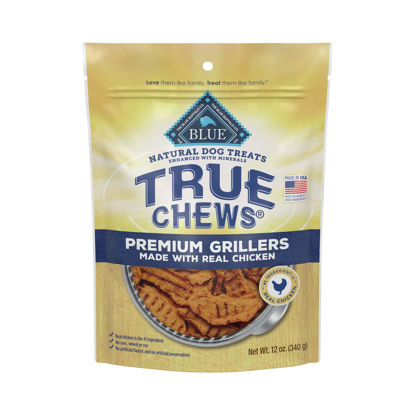 Picture of Blue Buffalo True Chews Premium Grillers Natural Dog Treats, Chicken 12 oz bag