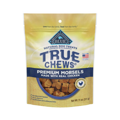 Picture of Blue Buffalo True Chews Premium Morsels Natural Dog Treats, Chicken 11 oz bag