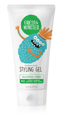 Picture of Fresh Monster Kids Hair Styling Gel, Medium Hold Alcohol-Free, Natural Hair Gel for Kids & Toddlers (6oz.)