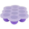 Picture of WeeSprout Silicone Freezer Tray with Clip on Lid Perfect Food Storage Container for Homemade Baby Food, Vegetable, Fruit Purees, and Breast Milk (Bright Purple, Ten 1.5 Ounce Sections)