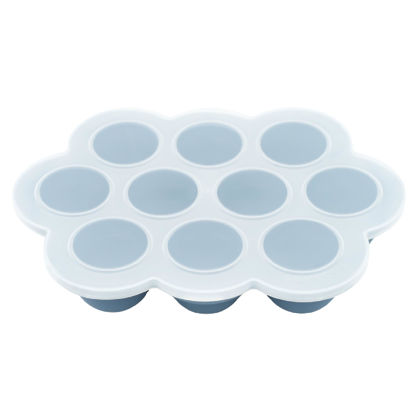 Picture of WeeSprout Silicone Baby Food Freezer Tray with Clip-on Lid - Perfect Storage Container for Homemade Baby Food, Vegetable & Fruit Purees, and Breast Milk (Navy, Ten 1.5 Ounce Sections)