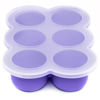 Picture of WeeSprout Silicone Freezer Tray with Clip on Lid Perfect Food Storage Container for Homemade Baby Food, Vegetable, Fruit Purees, and Breast Milk (Bright Purple, Six 3 Ounce Sections)