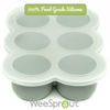 Picture of WeeSprout Silicone Baby Food Freezer Tray with Clip-on Lid - Perfect Storage Container for Homemade Baby Food, Vegetable & Fruit Purees, and Breast Milk (Matte Green, Six 3 Ounce Sections)