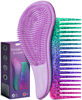 Picture of Lily England Detangler Brush & Hair Comb Set - Lightweight Hair Brush & Wide Tooth Comb for Women, Kids & Toddlers - Suitable For All Hair Types, Attractive Gift For Teen Girls, Purple-Glitter