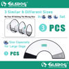 Picture of GLADOG Soft Dog Cone Collar, 3 PCS (XL Is Only 1 PCS) Flexible Plastic Cone for Dogs After Surgery, Dog Recovery Collar, Adjustable E-Collar for Large/Medium/Small Dogs Cat, Comfy Elizabethan Collar