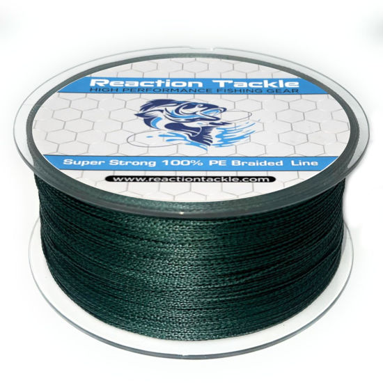 Picture of Reaction Tackle Braided Fishing Line Moss Green 80LB 300yd