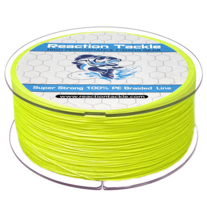 Picture of Reaction Tackle Braided Fishing Line Hi Vis Yellow 10LB 300yd