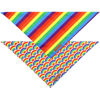 Picture of Realeaf Pride Dog Bandanas 2 Pack, LGBT LGBT+ Rainbow Scarves Bibs for Dogs, Premium Durable Fabric, Triangle Reversible Bandana for Small Medium Large and Extra Large Dogs Pets (Pride Day, Large)