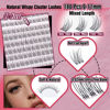 Picture of Natural Lash Extension Kit Wispy Eyelash Clusters 9-11mm Lash Cluster Kit with Lash Bond and Seal and Lash Applicator 180pcs Cluster Eyelash Extensions Kit for Beginners DIY at Home by Yawamcia