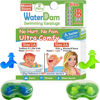 Picture of WaterDam A-Series Swimming Ear Plugs Ultra Comfy Great Waterproof Earplugs (Mixed Sizes, Size 1A+2A: Kids & Small Ear Women&Teens (Blue Green))